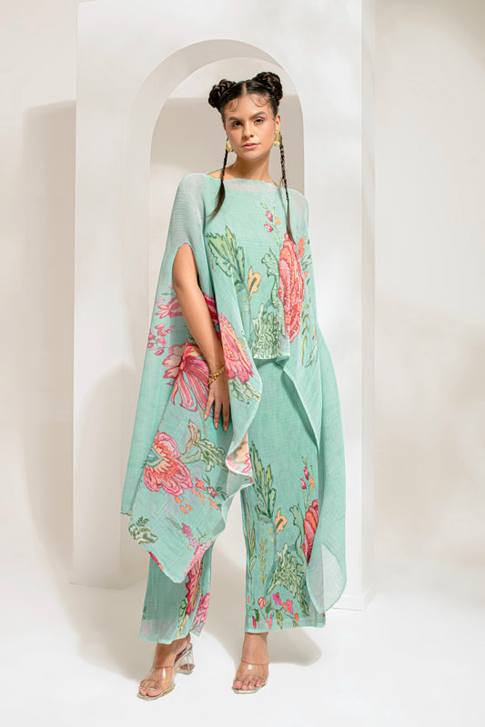 EMERALD GREEN KAFTAN PAIRED WITH PANT