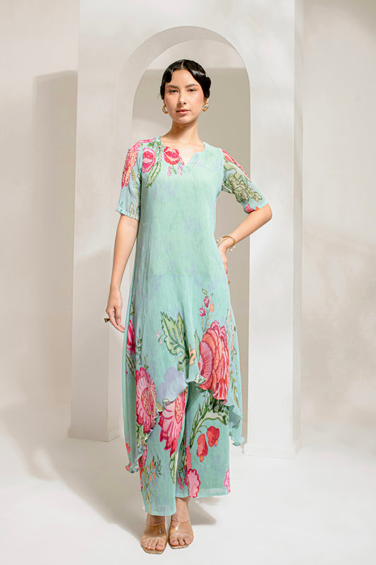 EMERALD GREEN TUNIC SET