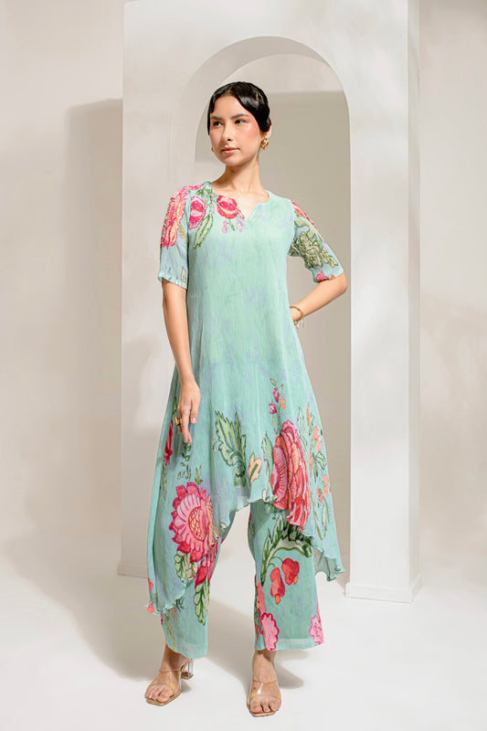 EMERALD GREEN TUNIC SET