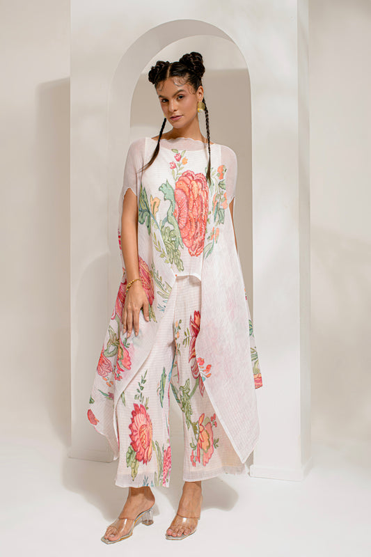 IVORY WHITE KAFTAN PAIRED WITH PANT SET