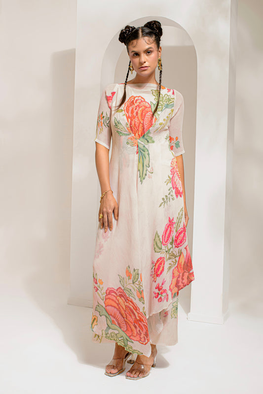 IVORY WHITE PLEATED CO-ORD SET