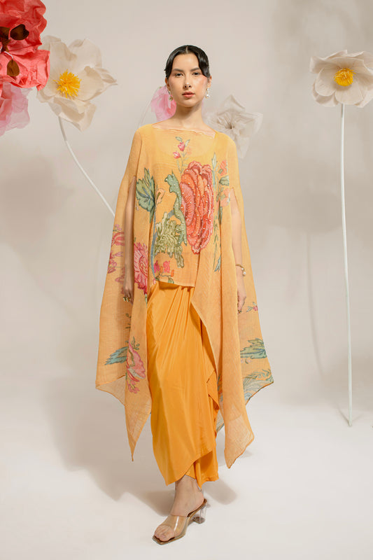 CHROME YELLOW HP KAFTAN WITH DHOTI