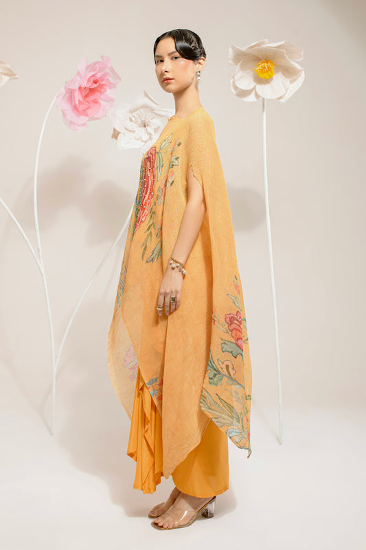 CHROME YELLOW HP KAFTAN WITH DHOTI