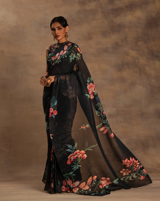 FOREST FLORA DRAPE SAREE