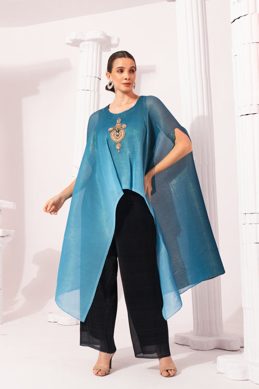 OMBRE OCEAN BLUE KAFTAN & PANT SET
