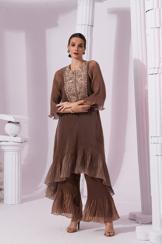 METALIC CHESTNUT SUIT