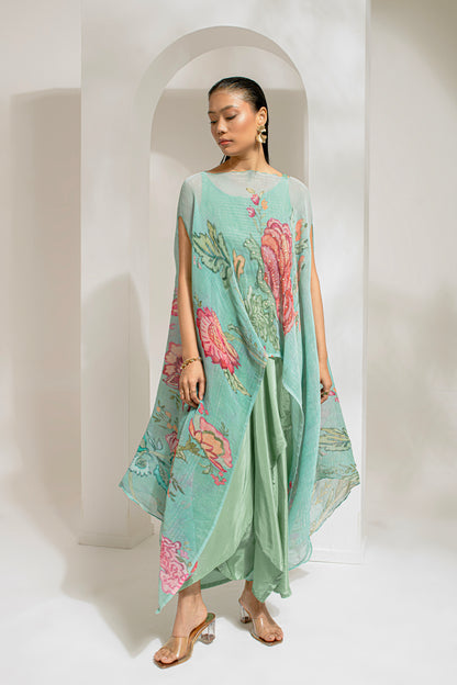 EMERALD GREEN HP GREEN KAFTAN & DHOTI