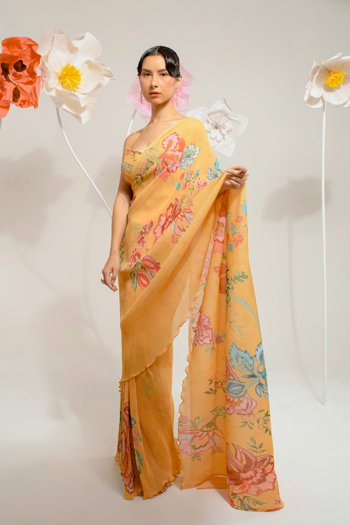 CHROME YELLOW HP SAREE