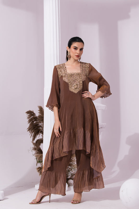 METALIC CHESTNUT PA SUIT