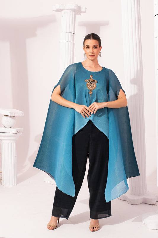 OMBRE OCEAN BLUE KAFTAN & PANT SET