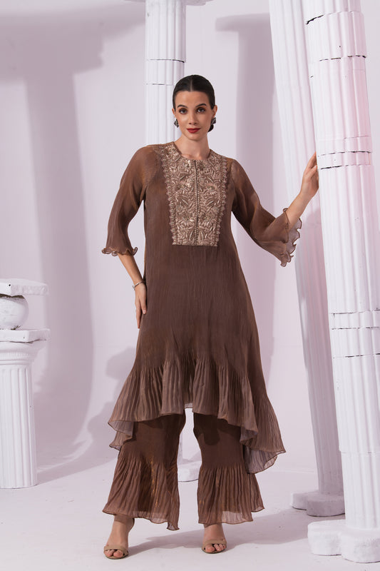 METALIC CHESTNUT SUIT