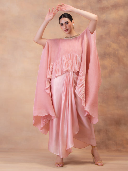 BLUSH PINK KAFTAN & DHOTI SET