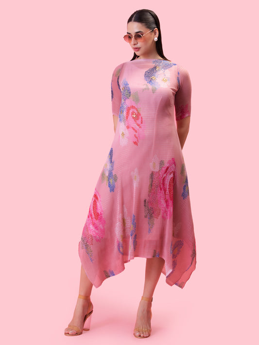 'PETALS POETRY'  BLUSH PINK DRESS