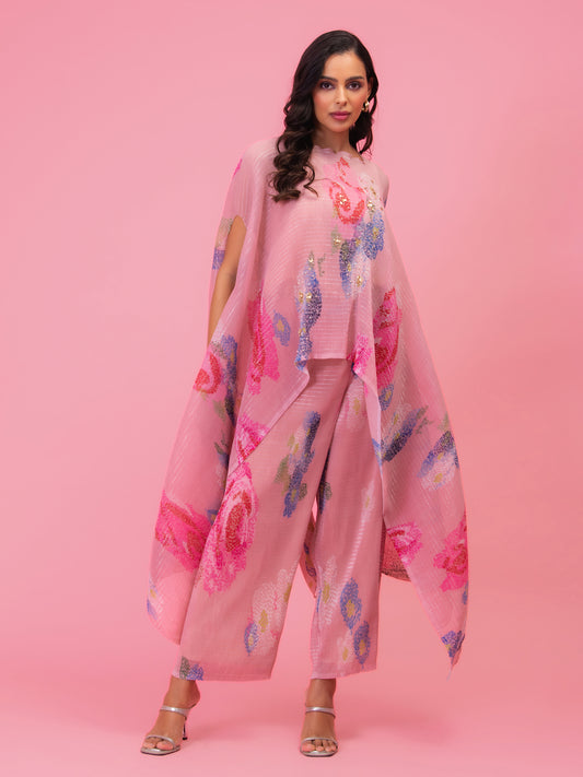 PETALS POETRY  BLUSH PINK KAFTAN & PANT