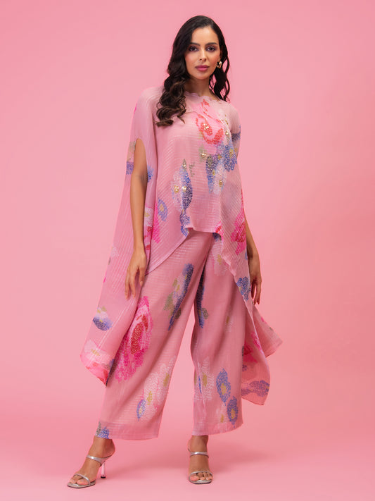 'PETALS POETRY'  BLUSH PINK KAFTAN & PANT