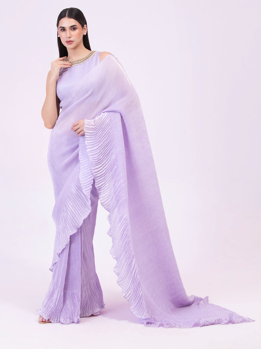 'AMETHYST FLOW' PRE-DRAPED SAREE